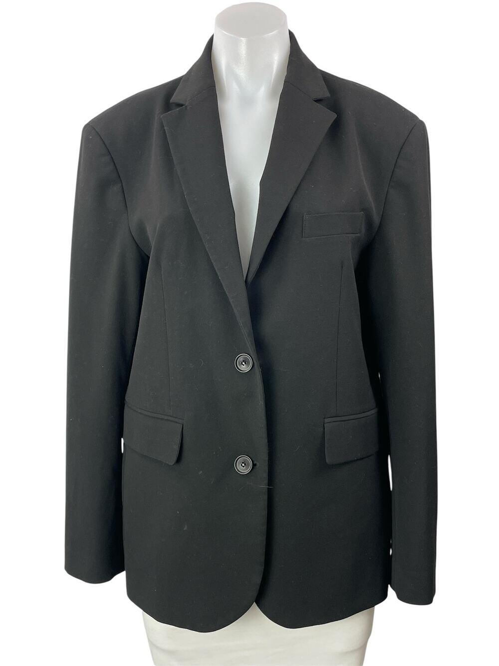 DJERF AVENUE Ur An Angel Black Long Sleeves Notch Lapel Blazer Coat Jacket Sz XS